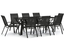 vidaXL - 9-delige - Tuinset - zwart