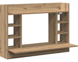 vidaXL - Aan - de - muur - bevestigd - bureau - artisanaal - eikenkleurig