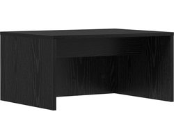 vidaXL - Aan - de - muur - bevestigd - bureau - Zwart - Eiken - 60 - x - 45 - x - 30 - cm