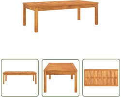 vidaXL Acacia Hout - Salontafel - Salontafel 100x50x33 cm massief acaciahout - Buitentafel - Terrastablet - Lounge Table