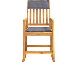 vidaXL Acacia Hout - Schommelstoel - Schommelstoel met kussens massief acaciahout - Lounge Stoel - Buitenschommelstoel - Terrasstoelen