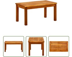 vidaXL Acacia Hout - Tuin Tafel - Tuintafel 70x40x36 cm massief acaciahout - Buitentafel - Lounge Set - Terrastafel