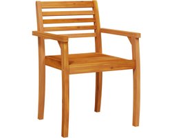 vidaXL Acacia Hout - Tuinstoelen - Tuinstoelen 2 st 59x55x85 cm massief acaciahout - Buitendecoratie - Lounge Meubel - Terrasmeubilair