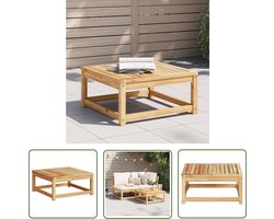 vidaXL Acacia Hout - Tuintafel - Tuintafel 63x63x30 cm massief acaciahout - Buitentafel - Balkontafel - Terras Tafel