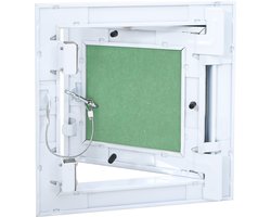 vidaXL - Access - Panel - Groen - en - Zilver - 20 - x - 20 - cm - Aluminium - en - Gipsplaat