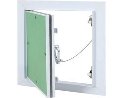 vidaXL - Access - Panel - Groen - en - Zilver - 30 - x - 30 - cm - Aluminium - en - Gipsplaat