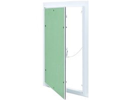 vidaXL - Access - Panel - Groen - en - Zilver - 30 - x - 45 - cm - Aluminium - en - Gipsplaat