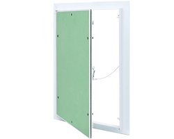 vidaXL - Access - Panel - Groen - en - Zilver - 35 - x - 45 - cm - Aluminium - en - Gipsplaat