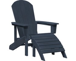 vidaXL - Adirondack-stoel - Marineblauw - 82 - x - 74 - x - 92 - cm - HDPE