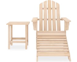 vidaXL Adirondack Tuinstoel met Tafel - Vurenhout Tuinstoelen - Adirondack Stoel - Lounge Stoel - Tuinset - Houten Stoel