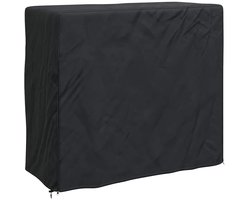 vidaXL - Afdekhoes - voor - haardhoutrek - Effen - Zwart - 210D - Oxford - Stof