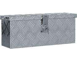 vidaXL - Aluminium - kist - 48,5x14x20 - cm - zilverkleurig