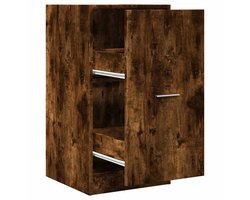 vidaXL - Apothekerskast - 30x41x77,5 - cm - bewerkt - hout - gerookt - eikenkleurig