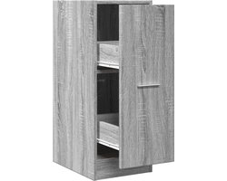 vidaXL - Apothekerskast - 30x41x77,5 - cm - bewerkt - hout - grijs - sonoma - eiken