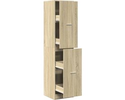 vidaXL - Apothekerskast - 40x41x174,5 - cm - bewerkt - hout - sonoma - eikenkleurig