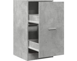 vidaXL - Apothekerskast - 40x41x77,5 - cm - bewerkt - hout - betongrijs