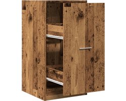 vidaXL - Apothekerskast - 40x41x77,5 - cm - bewerkt - hout - oud - houtkleurig
