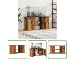 vidaXL Aquarium Kast - Aquarium Standaard - Aquariumstandaard 121x41x58 cm bewerkt hout oud houtkleurig - Aquaria Standaard - Houten Aquarium Standaard - Aquarium Meubel