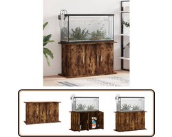 vidaXL Aquariumkast - 101x41x58 cm - Gerookt Eiken Aquarium Standaard - Aquariumkast - Aquarium Meubel - Houten Aquarium Stand - Visbak Standaard