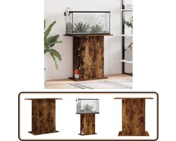 vidaXL Aquariumkast - 75x36x72,5 cm - Gerookt Eiken Aquarium Standaard - Aquarium Meubel - Houten Aquarium Standaard - Aquarium Kast - Aquarium Accessoires