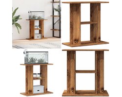 vidaXL Aquariumstandaard 60x30x60 cm bewerkt hout oud houtkleurig - Aquariumkast - Aquariumkasten - Aquarium Standaard - Aquarium Kast