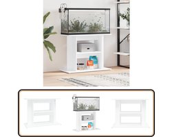 vidaXL Aquariumstandaard - 80x35x60 cm - Wit Aquarium Standaard - Aquarium Kast - Aquarium Furniture - Houten Aquarium Standaard - Aquarium Accessoires