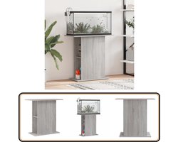 vidaXL Aquariumstandaard - Grijs - 75x36x72,5 cm Aquarium Kast - Aquarium Standaard - Houten Aquariumkast - Aquariums Accessoires - Aquarium Decoratie