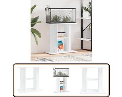 vidaXL Aquariumstandaard - Wit - 60x30x60 cm Aquarium Standaard - Houten Aquarium Kast - Aquarium Meubel - Aquarium Accessoires - Aquascaping