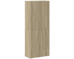 vidaXL - Archiefkast - 60x32x153 - cm - bewerkt - hout - sonoma - eikenkleurig