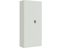 vidaXL - Archiefkast - 90x40x200 - cm - staal - lichtgrijs