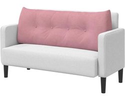 vidaXL Back Cushion Pink 120 x 24 x 50cm Velvet Living Room Trendy Velvet Cushion Removable Back Support Cushion Indoor Accessory Decor Soft Home Item