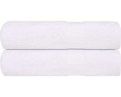 vidaXL - Badhanddoeken - 2 - st - 100x150 - cm - 360 - g/m² - 100% - katoen - wit
