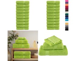 vidaXL Badhanddoeken SOLUND 10 st 600 g/m² 70x140 cm appelgroen - Handdoek - Handdoeken - Badhanddoek - Badlaken