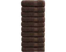 vidaXL - Badhanddoeken - SOLUND - 10 - st - 600 - g/m² - 70x140 - cm - bruin