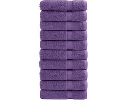vidaXL - Badhanddoeken - SOLUND - 10 - st - 600 - g/m² - 70x140 - cm - paars