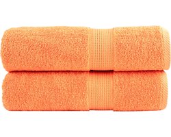 vidaXL - Badhanddoeken - SOLUND - 2 - st - 600 - g/m² - 70x140 - cm - oranje