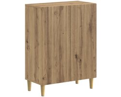 vidaXL - Badkamer - Opbergkast - ARNHEM - Artisanaal - eiken - 59,5 - x - 31 - x - 80 - cm