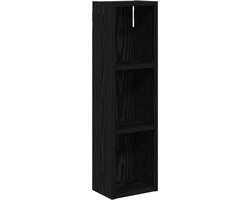 vidaXL - Badkamer - wandkast - Zwarte - Eik - 20 - x - 14 - x - 70 - cm - Geconstrueerd - hout