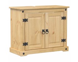 vidaXL Badkamer wastafelkast Corona 73x33x60 cm massief grenenhout