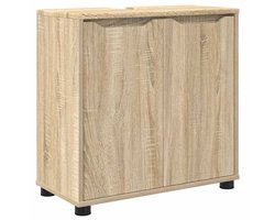 vidaXL - Badkamer - wastafelkast - Sonoma - Eik - 60 - x - 30 - x - 60 - cm - Bewerkt - hout