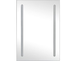 vidaXL Badkamerkast - Badkamerkasten - Medicijnenkastje - Medicijnenkastjes - Badkamerkast met spiegel en LED 50x13x70 cm