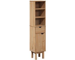 vidaXL - Badkamerkast - OTTA - 35x30x159 - cm - massief - grenenhout