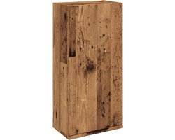 vidaXL - Badkamerkast - wandgemonteerd - 32x20x67 - cm - oud - houtkleurig