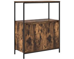 vidaXL - Badkamermeubel - met - planken - gerookt - eiken - 76,5x35x95 - cm