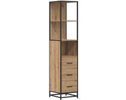 vidaXL - Badkamermeubel - Set - Artisan - Eiken - 35 - x - 37,5 - x - 166 - cm