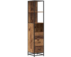 vidaXL - Badkamermeubel - Set - Oud - Hout - 35 - x - 37,5 - x - 166 - cm - Bewerkt - hout