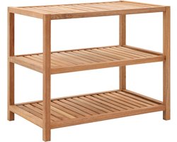 vidaXL - Badkamerrek - 65x40x55 - cm - massief - walnotenhout
