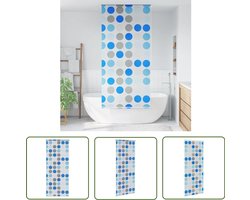 vidaXL Badkamerrgoldijn - Rolgordijn Douche - Rolgordijn voor douche 100x240 cm cirkel - Douchegordijn - Waterproof Gordijn - Pvc Gordijn