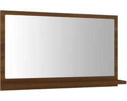 vidaXL - Badkamerspiegel - 60x10,5x37 - cm - bewerkt - hout - bruin - eikenkleur