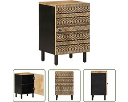 vidaXL Badkamerspiegel - Badkamerkast - Badkamerkast 38x33,5x58 cm massief mangohout - Badkameraccessoires - Mango Hout - Vintage Badkamer